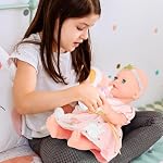 Baby Doll 12 Inches for Girls 3-8 Year Old | 3 Clothes, Bassinet Bed, Feeding Playset, Accessories Set