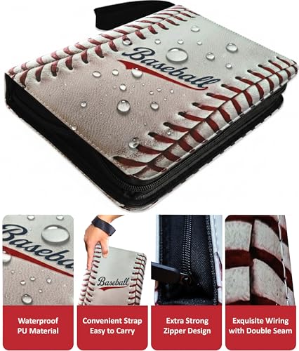 Classeur de cartes de baseball avec pochettes étanches et fermeture éclair - 5