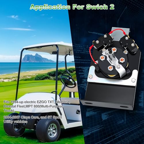 Image of 10L0L Forward Reverse Switch Assembly for EZGO TXT 1994-up Golf Cart, OEM# 73036G01 70578G01 70578G02 73036-G01 70578-G01 70578-G02 Black