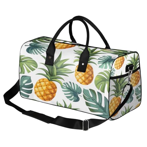 Pineapple Tropical Fruit Travel Duffle Bag for Women Men Foldable Waterproof Weekender Bag Carry on Tote for Overnight Sports Gym Summer Pineapple2