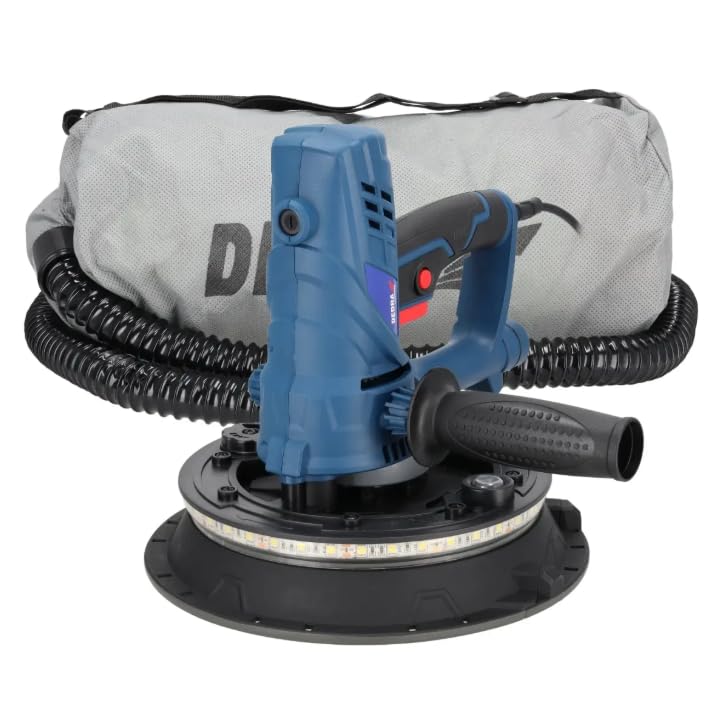 Krótka szlifierka gipsowa 850 W DEDRA DED7770 z oświetleniem LED, Ø 225 mm