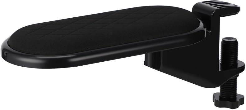 Desk Armrest 180° Adjustable Computer Armrest Armrest Cushion Clip-on Computer Desk Extension Suitable for Use at Home and in the Office