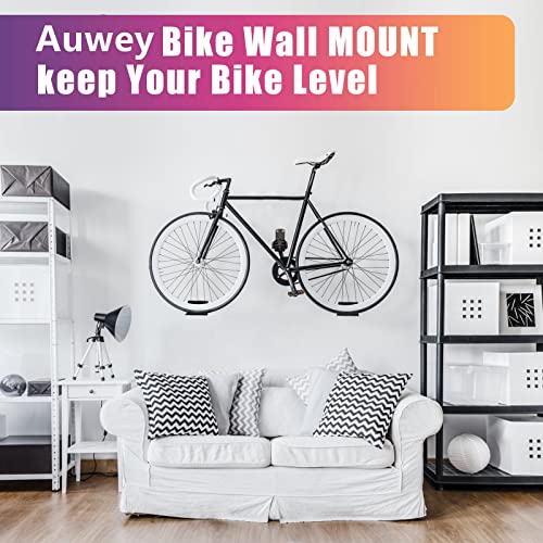 Auwey 2Pack Bike Wall Mount Horizontal Bike Wall Rack Bike Hanger For Garage Bicycle Storage Rack Bike Wall Hold Bicycle Hooks For Garage #TOP5