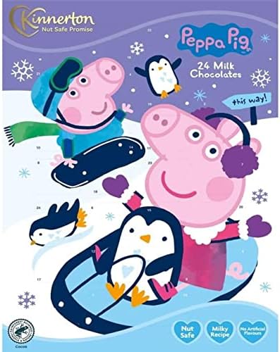 Christmas Milk Chocolate Advent Calendar 24 Festive Shapes 40g - Peppa Pig