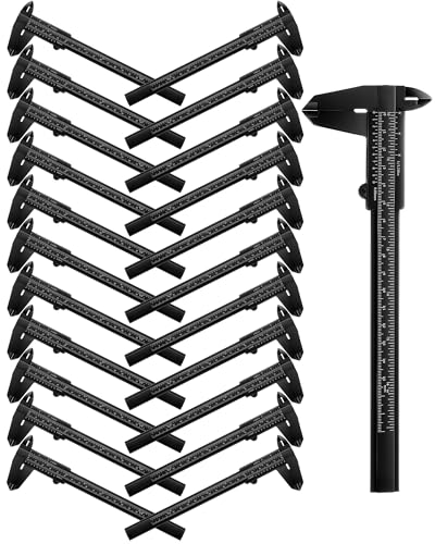 Mini compas à coulisse en plastique 150 mm lot de 20 règles noires double échelle
