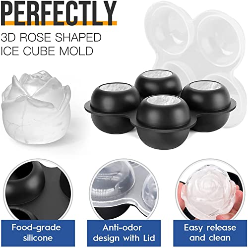 image for GdCosBao Ice Cube Tray,2.5 Inch Silicone Ice Cube for Ice Moulds for W