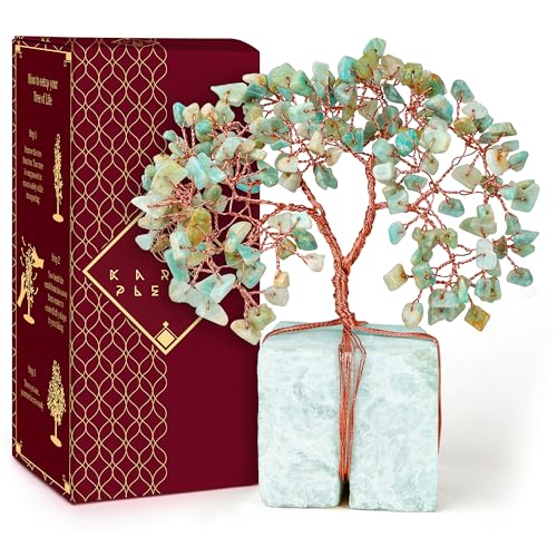 KARMAPLEDGE Chakra Tree of Life Birthday , Mom, Sister, Friends, Handmade Healing Crystal Tree Bring Money, Positivity & Good Luck, Boho Home, Room and Office Desk Decor, Unique Gifts for Mother 260 g