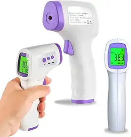 Termômetro Infravermelho Digital de Testa Sem Contato – Alta Precisão, Leitura Rápida em 1s, Visor LCD, Alerta de Febre, Ideal para Bebês, Adultos e Uso Profissional