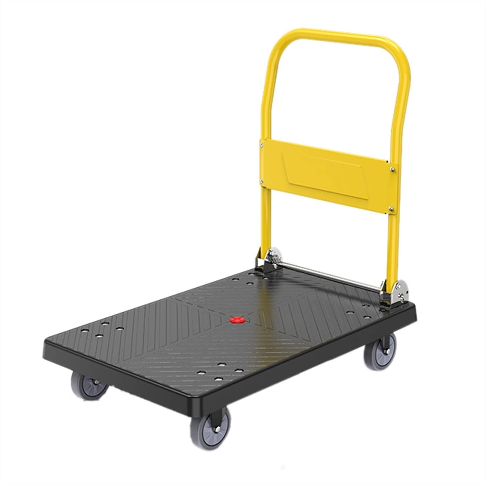 Chariot de transport compact pliable de grande capacité pour stockage en garage et maison