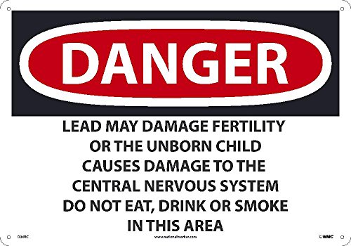 Panneau de signalisation Danger Plomb D36RC en plastique rigide 35,6 x 50,8 cm