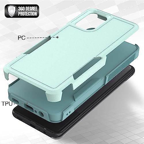 Coque Samsung A12 Jeylly antichoc turquoise à double couche rigide