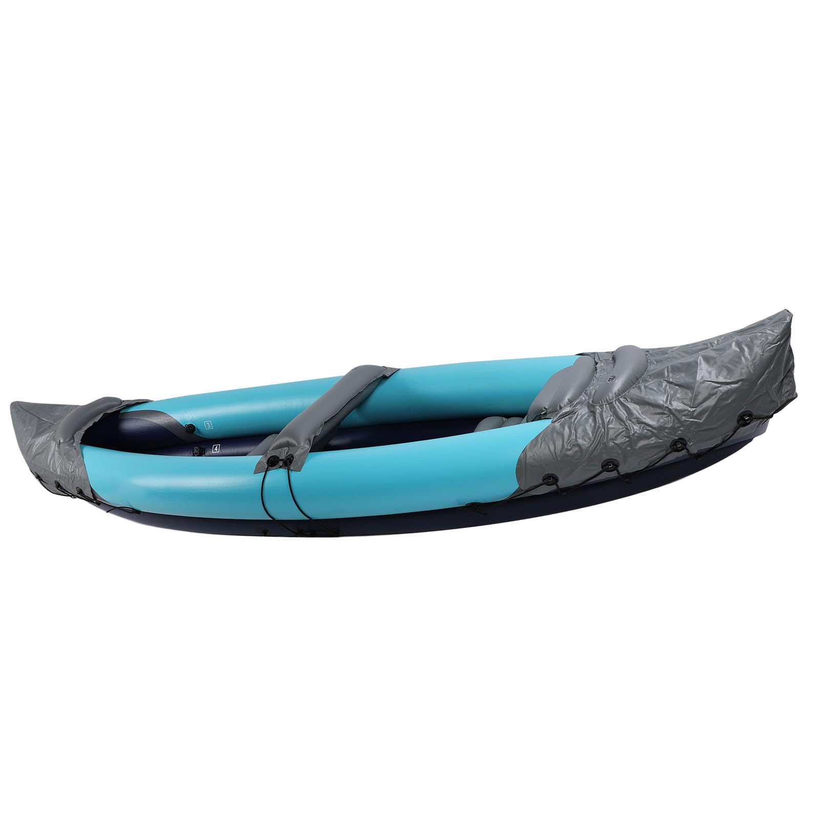 Kayak pieghevole Canoa gonfiabile per 2 persone Canoa da pesca portatile in PVC resistente per rafting