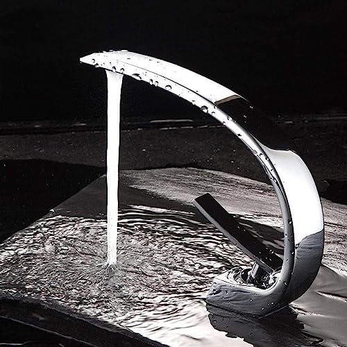 Grifo de lavabo monomando de latón cromado para instalación en un agujero