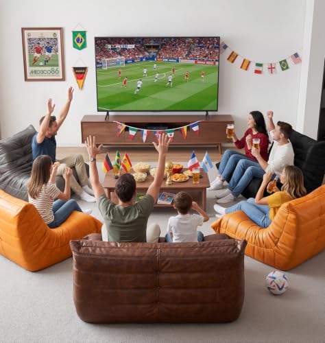 Image of Hobestluk Bean Bag Chair Giant Bean Bag Sofa 2 Seater Bean Bag Chairs for Adults, Loveseat Floor Chair, Leather Bean Bag Chairs for Living Room Bedroom Dorm (Black, Loveseat)