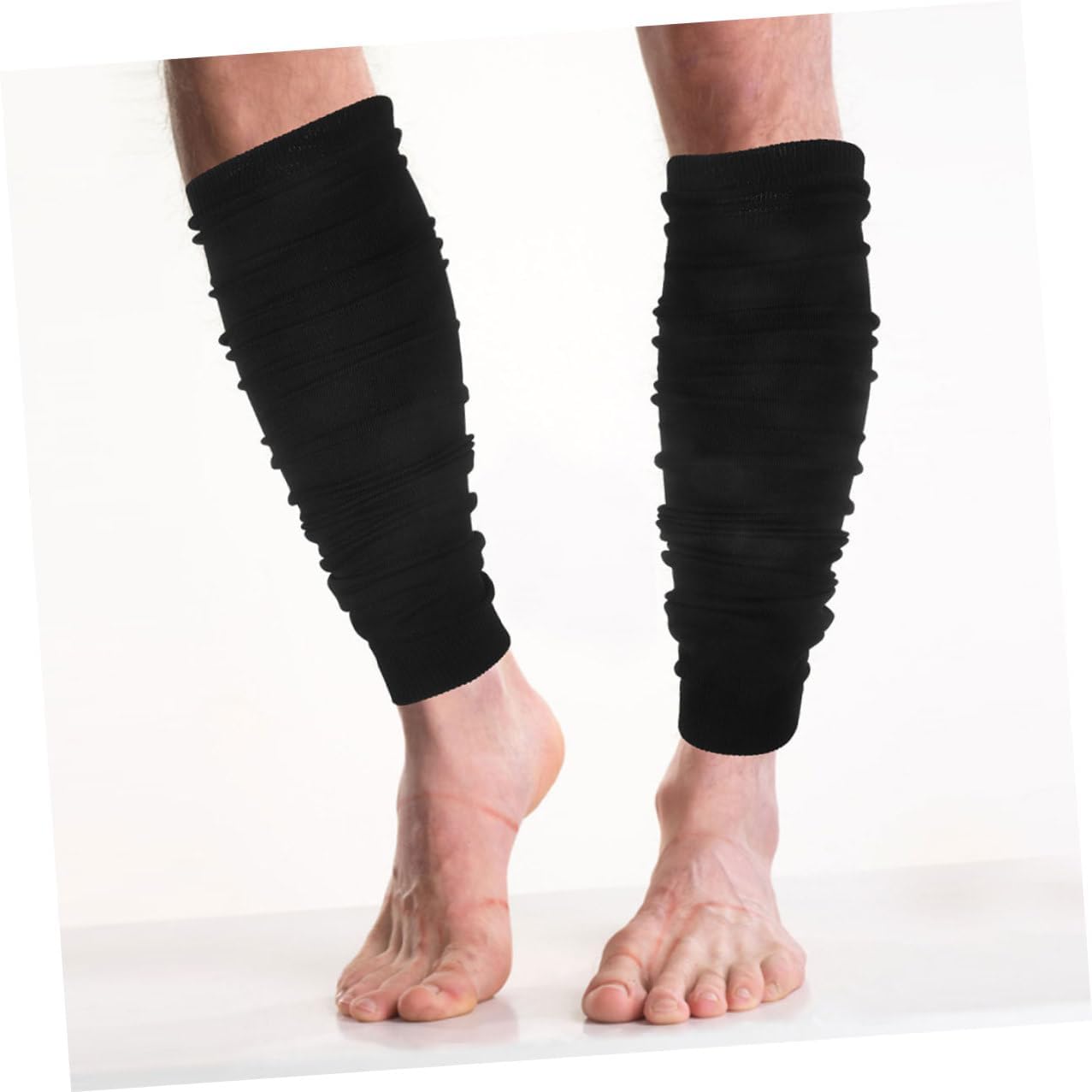 2pcs Men’s Calf Compression Sleeves Black S – Football and Running Support Leg Sleeves for Youth Athletes, Breathable Athletic Compression Socks for Sports