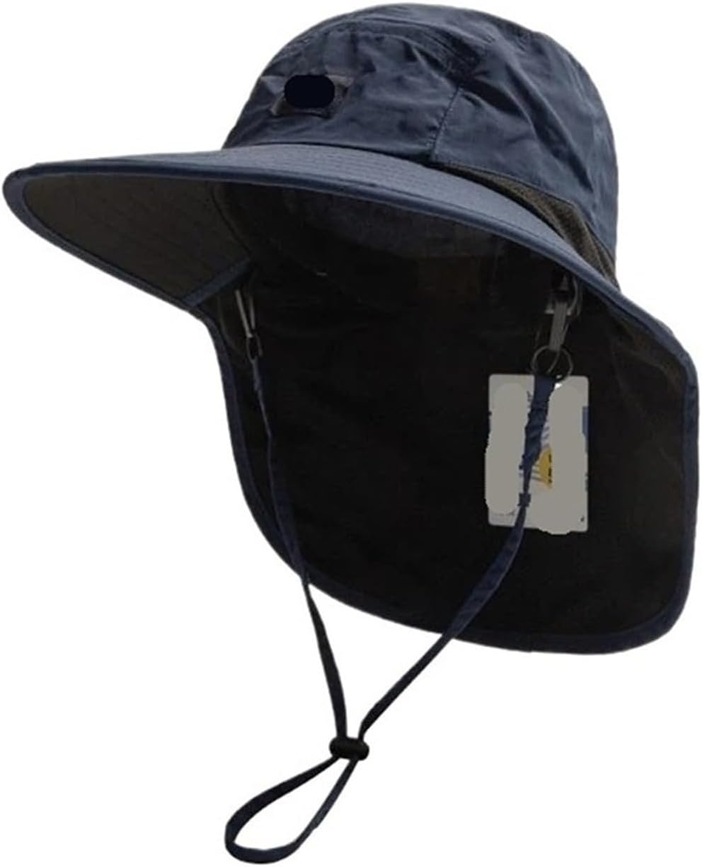 Unisex Wide Brim Mesh Sun Hat with Neck Flap for Outdoor