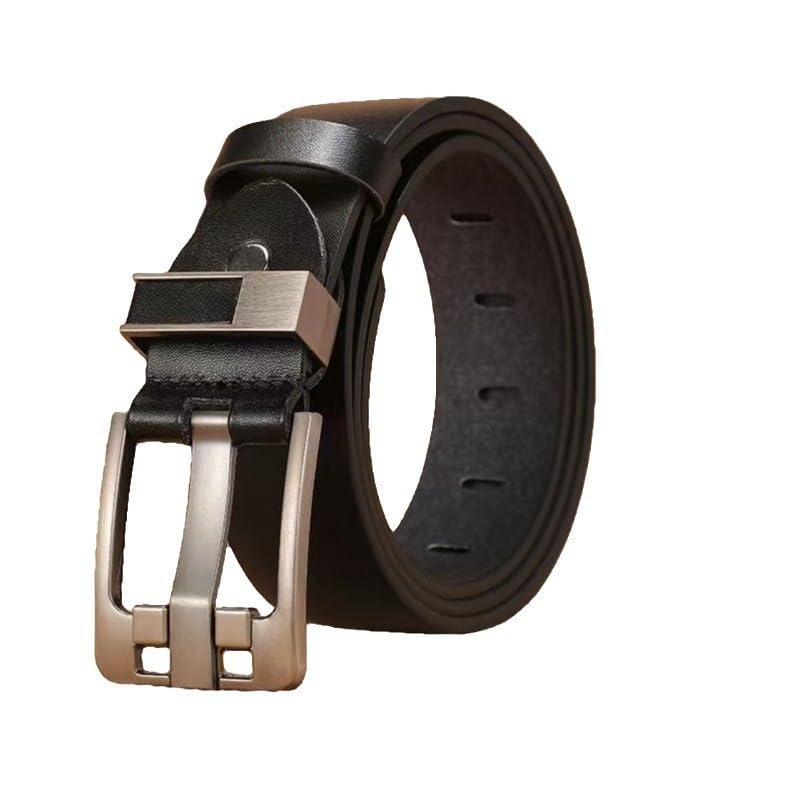 Vintage Belts 3.8cm Wide Pin Buckle Cowhide Men's Belts Adjustable Belts Perforated Belts Trim to Fit Men Belts3