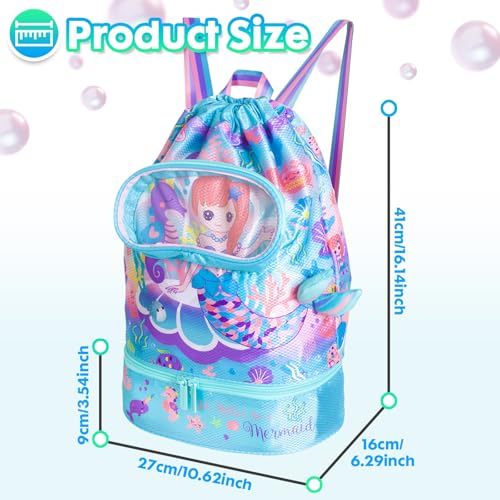 YOYTOO Mermaid Drawstring Backpack for Girls #TOP26