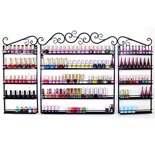 Yaheetech 3PCS Nail Polish Display Wall Rack 5 Layers Nail Polish Organizer Black
