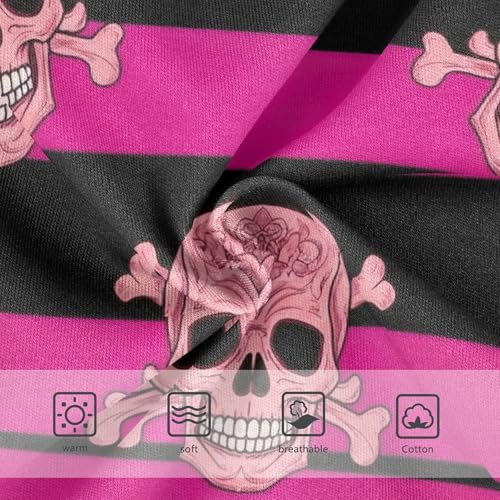 Cotton Toddlers Underwear Floral Ornate Pink Skull Vintage Floral Girl Panties Cute Artistic Briefs Undies Kids 2t3