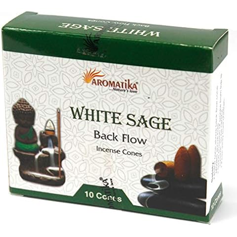 Ancient Wisdom Aromatica Backflow Incense Cones - White Sage Cover