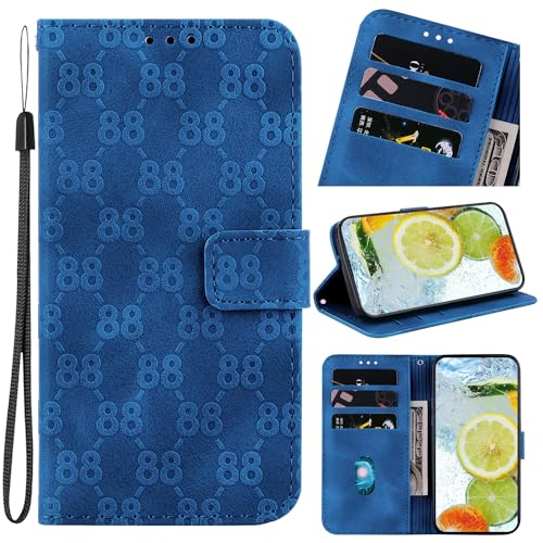 Jiajihua Funda Compatible con Realme Narzo 50A Prime 4G,Compatible con Realme Narzo 50A Prime 4G Flip Stand [PU Cuero + Shell] Ranura para Tarjetas Cierre magnético Blue