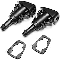 Windshield Washer Nozzles for Dodge Ram Jeep - Replaces 4805742AB 5116079AA, 2-Pack with Gaskets, Easy Install
