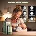 Portable Bottle Warmer for Travel, 17.8oz Baby Bottle Warmer for Breastmilk & Formula, 2-Min Fast Heating Formula Container to Go, Long Battery Life & Temp Control, Portable Milk Warmer On The Go