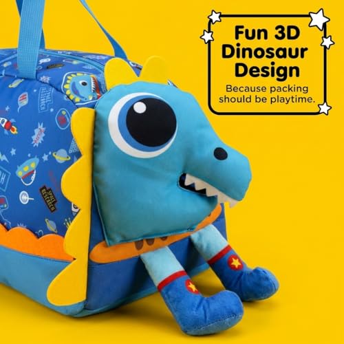 Image of Kids 3D Print Duffel Bag - Boys Travel, School & Sports Bag (Dinosaur)