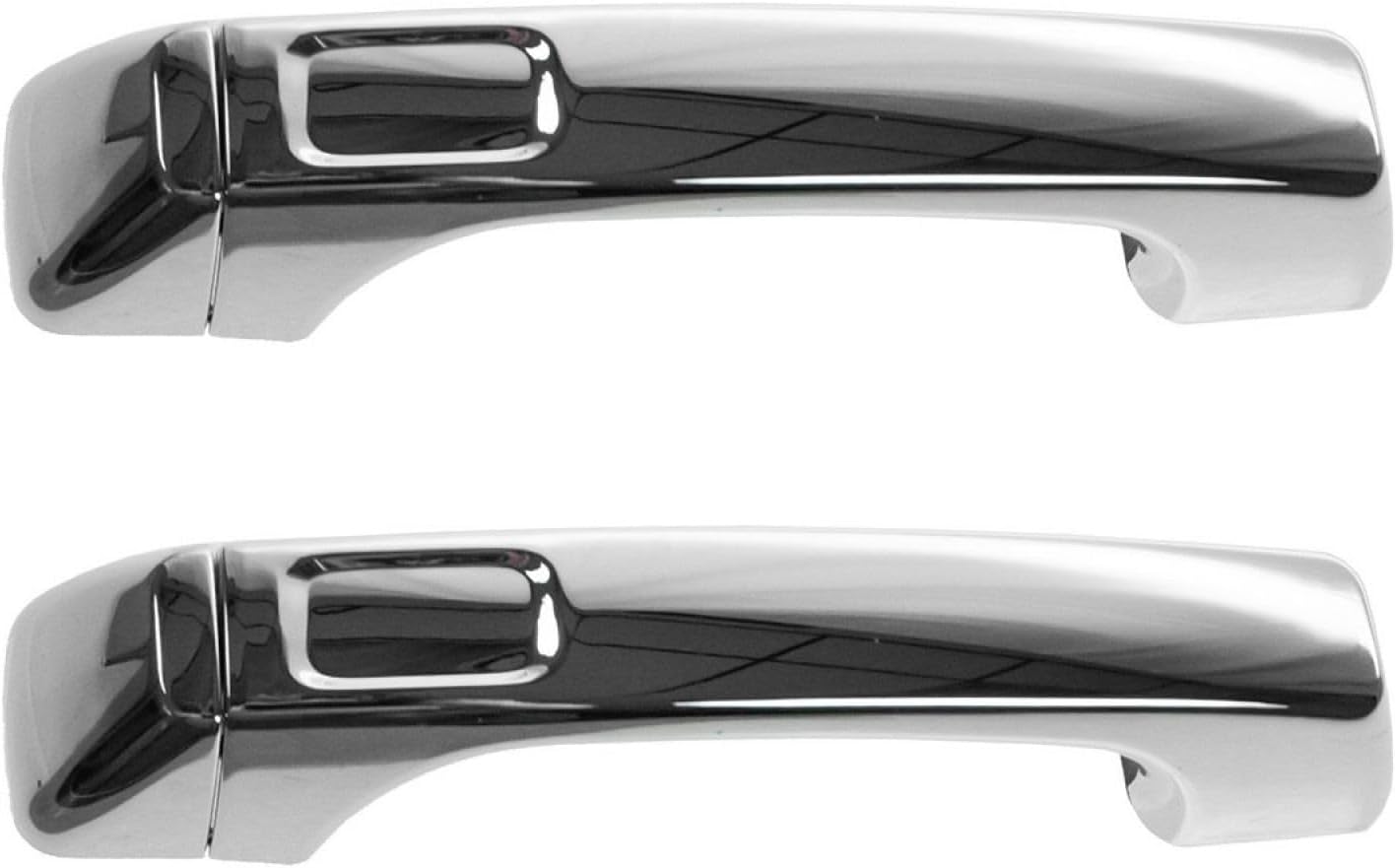 TRQ Left and Right Exterior Door Handle Set Drivers Side Compatible with 2006-2010 Hummer H3 2009-2010 H3T HU1310103