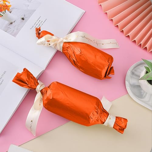 Image of Hlonon Orange Tissue Paper for Gift Bags - 30 Sheets of Orange Wrapping Tissue Paper Bulk Packaging Paper for Weddings Birthday DIY Project Christmas Halloween Thanksgiving Gift Wrapping Crafts Decor