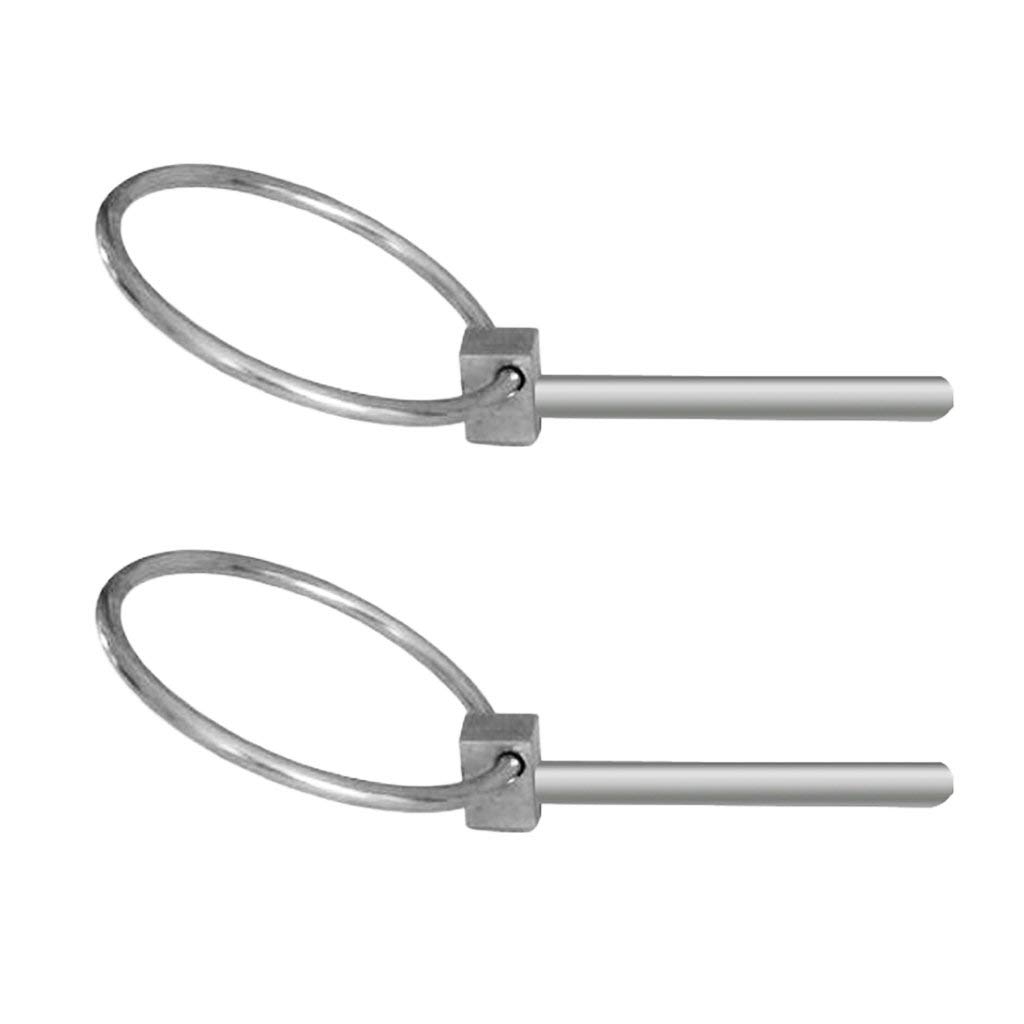 2pcs 4mmx49mm Trattore Fattoria Rimorchio Digger Lynch Pin Gancio In Acciaio Trailer Pin In Acciaio Inox