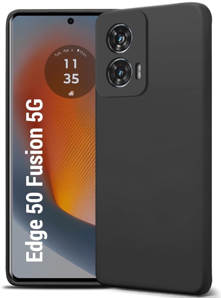 Glasgow Liquid Silicone Back Cover for [ Motorola Moto Edge 50 Fusion 5G ]| Soft Micro-Fibre Lining Inside | Camera Protection Bump | Shockproof Back Case Cover (Silicone, Black) (B0DHHMD3Y8) Amazon Price History, Amazon Price Tracker