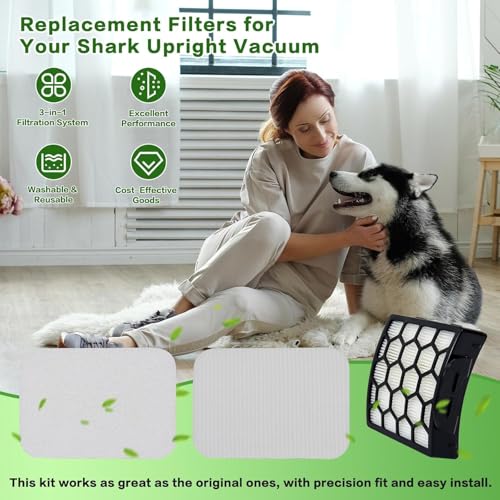 Image of VIEWALL Filters Replacement for Shark Pet Pro ZU102 ZU60 ZU62 Swivel Pro ZU51 NV151 NV150 CU50WM Pet Plus NV251 NV255 Navigator Upright Vacuum, Part 1238FT60 1239FT60