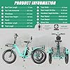 LILYPELLE Electric Tricycle for Adults, 20" x 4" Fat Tire Electric Trike, 48V 500W Motorized Electric Bicycle Bikes, 7 Speed 3 Wheels Ebike with Removable Battery, Aluminum Frame & Large Basket #5