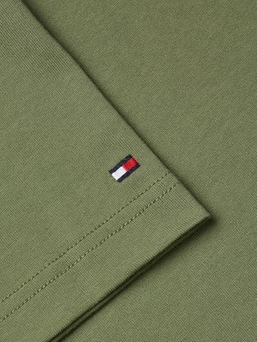 Tommy Hilfiger Herren T-Shirt Kurzarm Box aus Baumwolle, Grün (Battle Green), XXL – Ansicht 4
