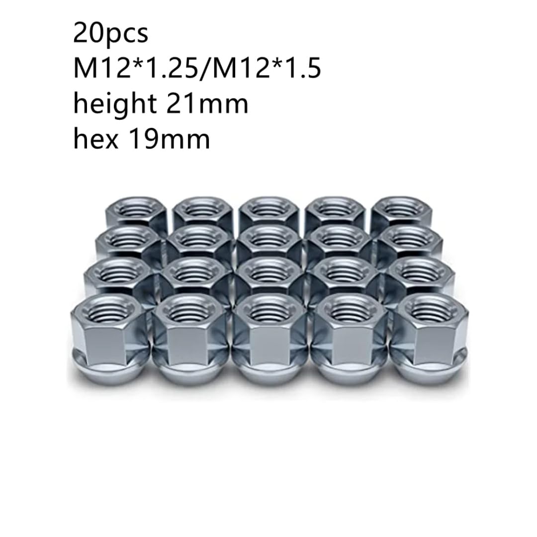 Nakrętki do Kół dla BYD, dla Dodge'a, dla Mitsubishi, 20 szt. nakrętek z otwartym końcem 19mm, sześciokątnych, M12x1,5, M14x1,5, 1/2-20, 9/16-18