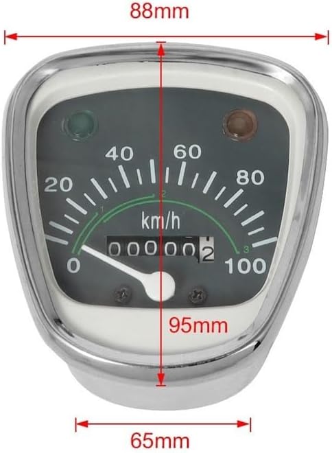 Mechanical Dual Odometer Gauge For Passport For Cub C50 C70 C90 C70MK3 Universal Gauges Retro Tachometer Motorcycle 100 Km/h