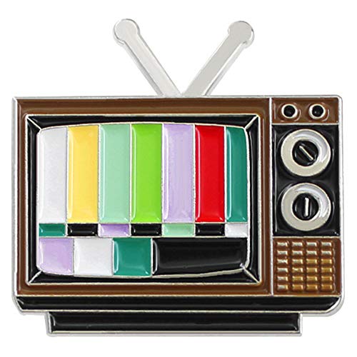 Flairs New York Premium Handmade Enamel Lapel Pin Brooch Badge ([Retro TV] PAL Test, 1 Pin)