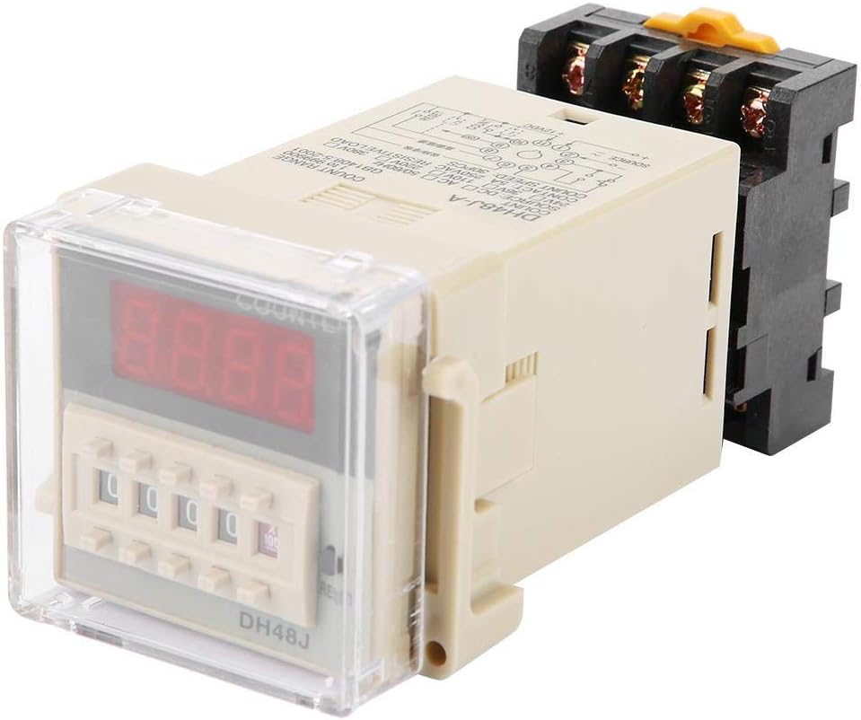 Digital Counter Relay, 220VAC 1-999900 LED Display Digital Counter Relay 11-Pin Digital Counter Relay