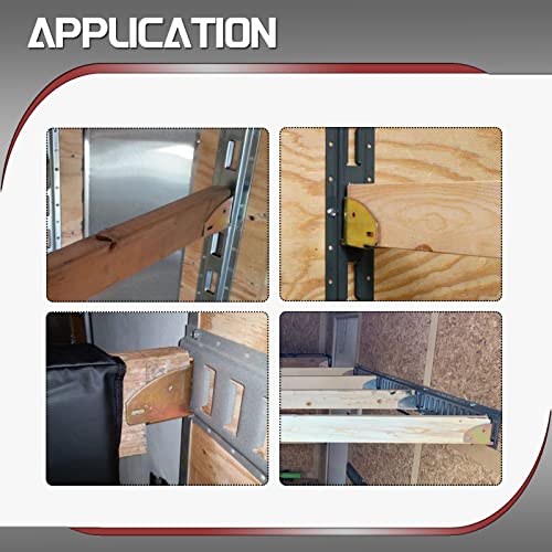 Atptool E Track Wood Beam Socket Fittings,E Track Beam Socket,E-Track Accessories Wood Beam Brackets,Cargo Storage Lumber Bracket For Cargo Control, Shelf Brackets,Cargo Trailer (8) #TOP5