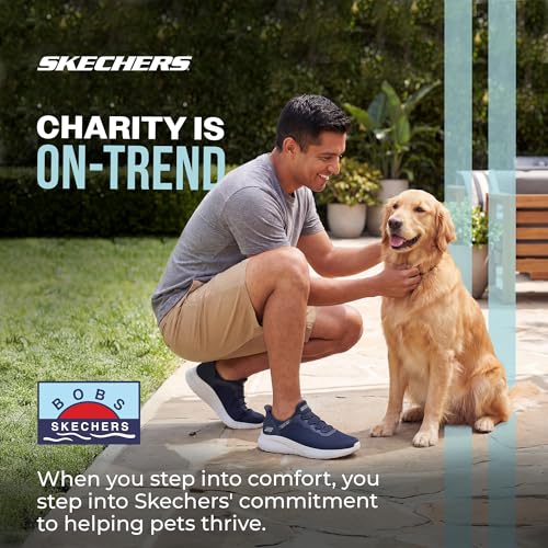 Skechers Skechers Men's Hands Free Slip-ins Skechers Bobs Squad Chaos - Daily Hype, Navy, 12 Wide