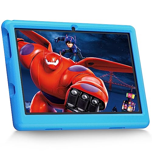 Innkwsee Kids Tablet 10 inch Android 13 Tablet for Kids Ages 6-12, 6GB RAM 64GB ROM, Parent Controls, 5000mAh, Dual Camera, WiFi, Educational Games Tablet with Shockproof Case (Blue)