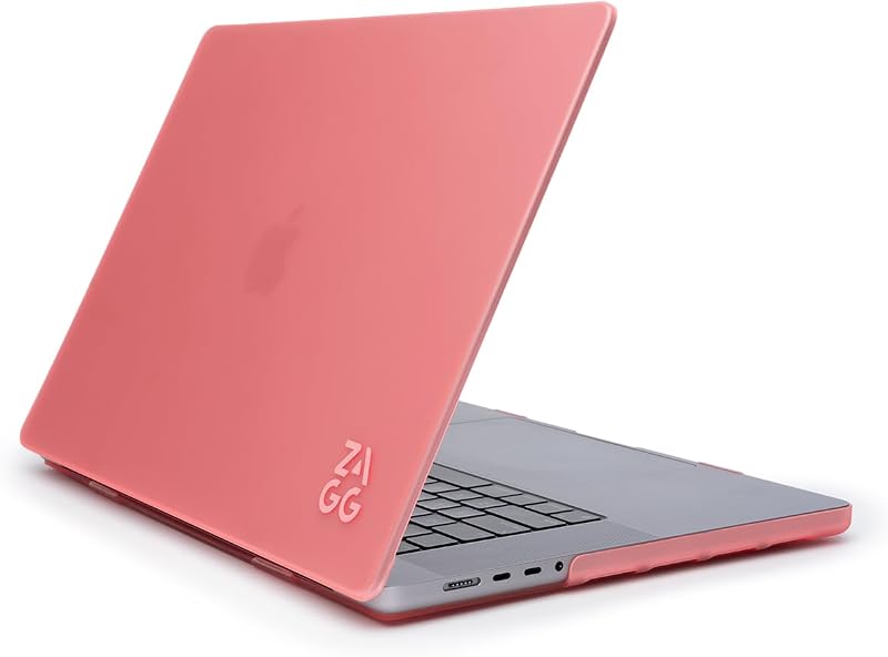 MacBook Protection MacBook Air 13" M5/M4/M3/M2 Case – Premium Two-Piece Hard-Shell Snap-on Cover with Rubberized Non-Slip Grips, Durable, Lightweight, Scratch-Resistant, Frosted Finish, Pink