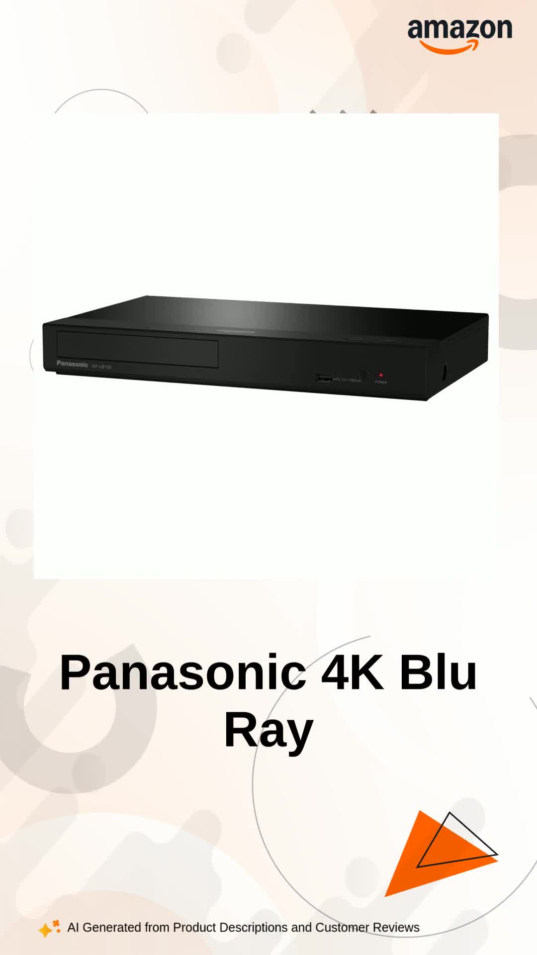 Panasonic 4K Blu Ray Player, Ultra HD Premium Video Playback and