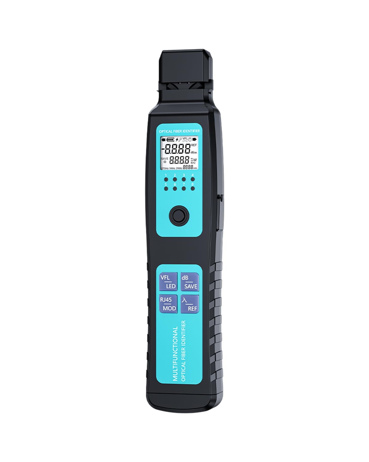 Fiber Optic Identifier Battery-Powered Optical Power Meter,Cable Tester,LED Light,All in One Optical Fiber Tester Tool for Network Installation & Maintenance