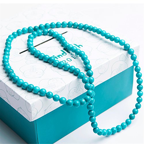 Reikocrystalbeads Genuine Jewelry Bracelet 6Mm Natural Turquoise Gemstone Round Bead #TOP3