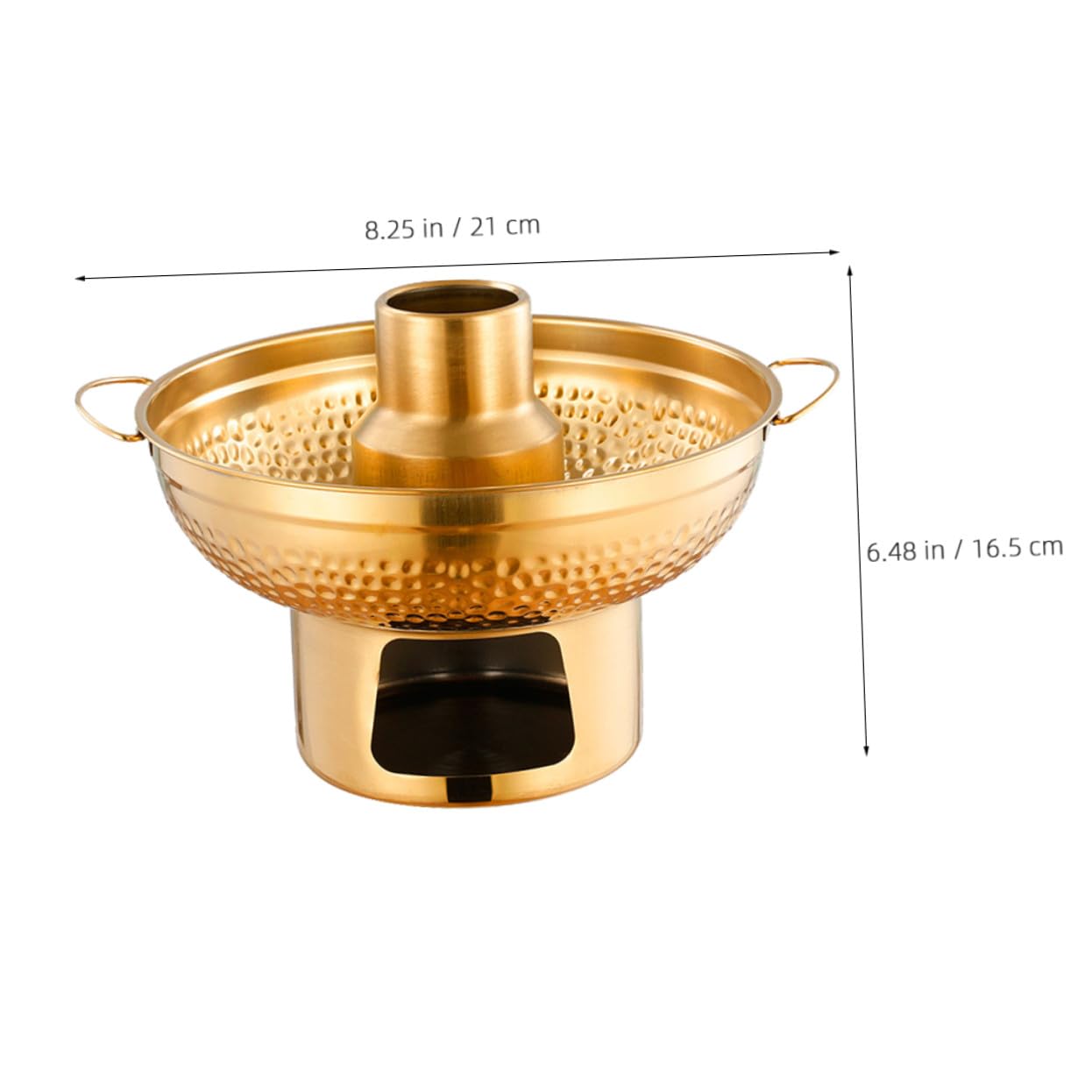 Pentola per Fonduta in Acciaio Inox 20 Cm per Sciogliere Formaggi e Dolci, Pentola Calda Monodose Fondo Conducente, Bordi Arrotondati per Uso Ristorazione e Dessert