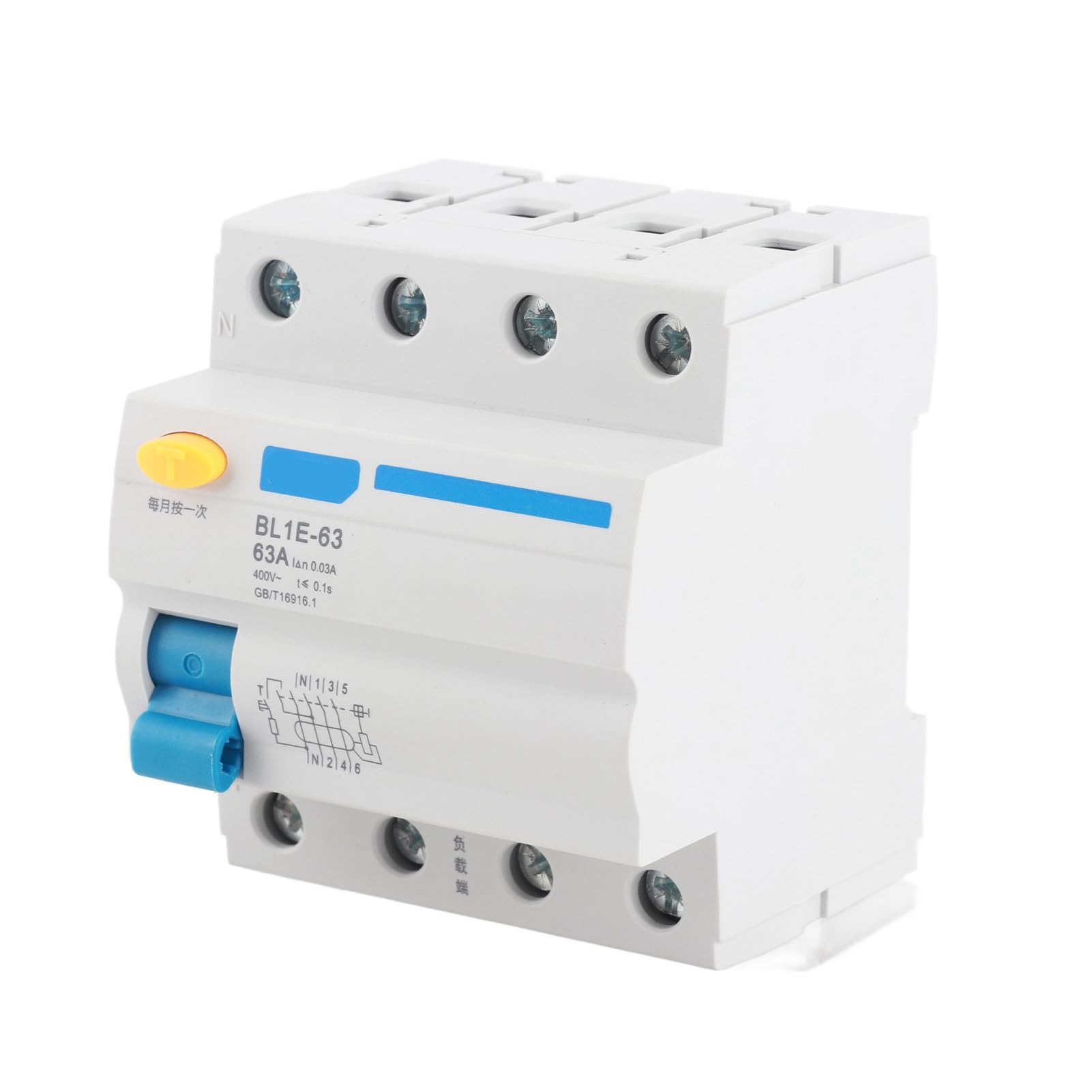 Disjoncteur Différentiel BL1E-63 3P+N 63A - Salvavita C63 Triphasé 230V 30mA
