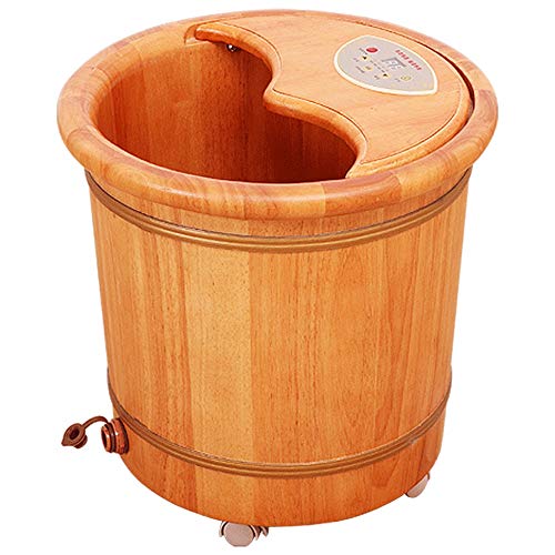 Masajeador de pies tipo spa con barril de madera